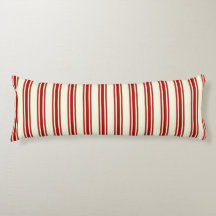 Dark Red & Cream Ticking Stripes Pattern