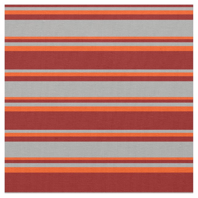Dark Red, Dark Grey & Red Coloured Pattern Fabric (Close Up)