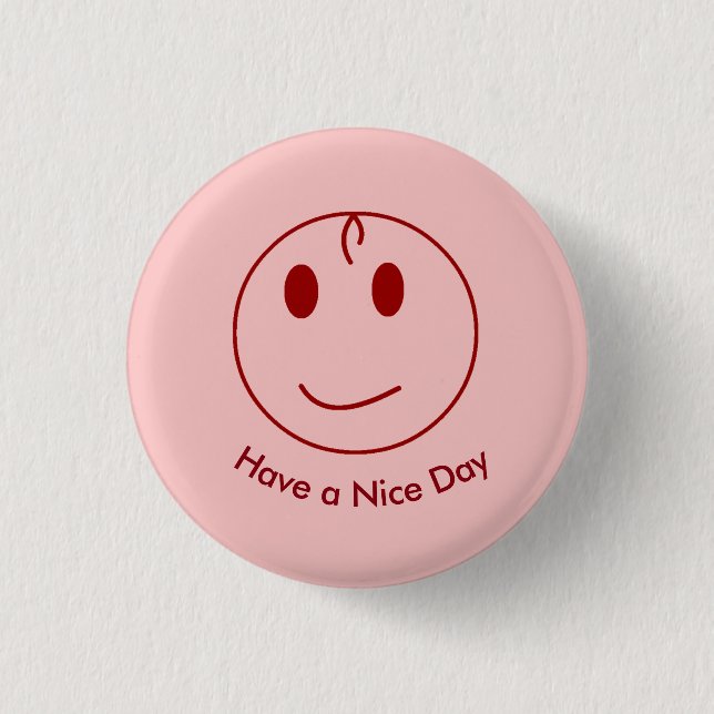 Dark Red Face 3 Cm Round Badge (Front)