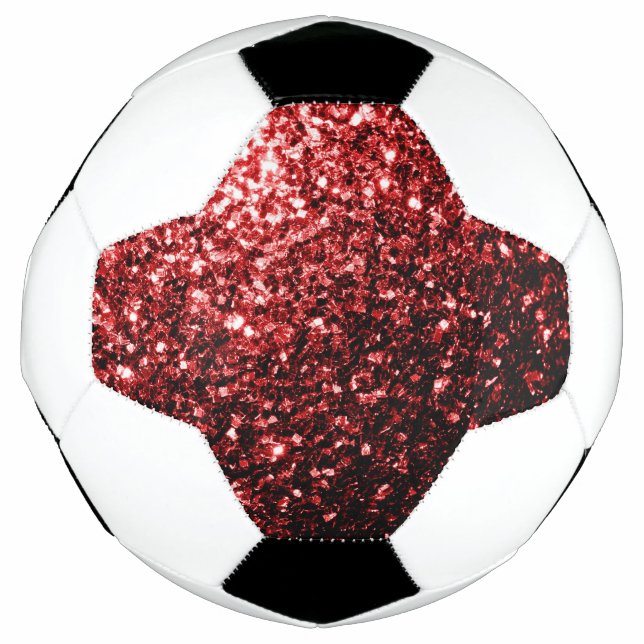 Dark red faux glitter sparkles bling football (Front)