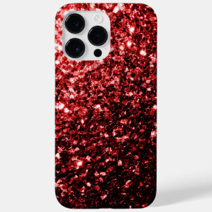 Dark Red faux Glitter sparkles Glamour Case-Mate iPhone 14 Pro Max Case