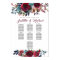 Dark Red Floral 7-Table Wedding Seating Chart