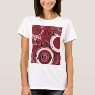 Dark Red Floral AI art  T-Shirt