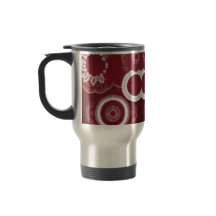 Dark Red Floral AI art