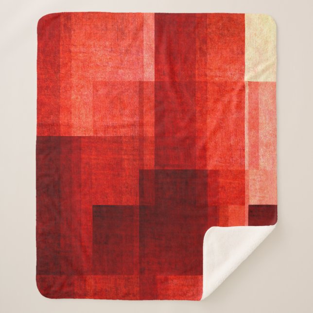 dark red geometric background - coloured textureab sherpa blanket (Front)