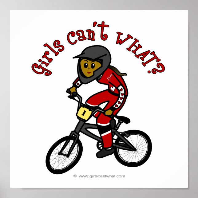 Dark Red Girls BMX Poster (Front)