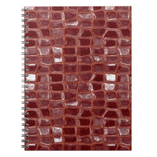 Dark red glass bricks abstract geometric pattern notebook