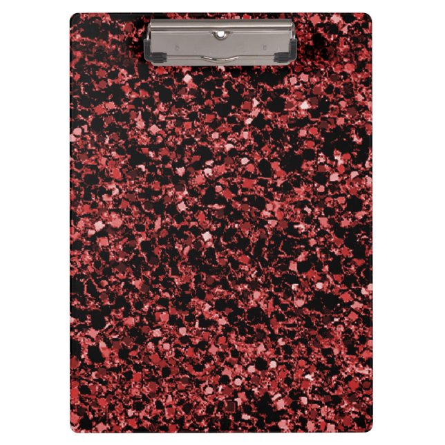 Dark red glitter Clipboard (Front)