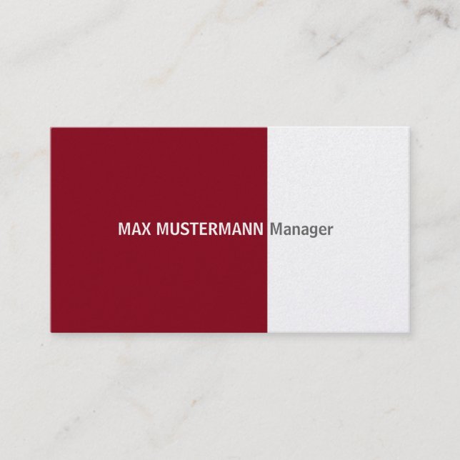 Dark Red Gold Business Card (Front)