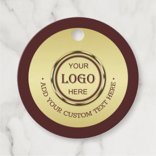 Dark-red gold design,Logo or Photo Price Tags