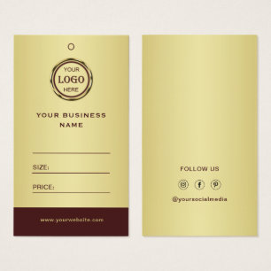 Dark-red gold design,Logo or Photo Price Tags
