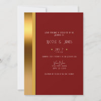 Dark Red & Gold Elegant Royal Glam Wedding   