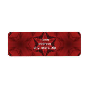 Dark red gothic kaleidoscope 6 point star
