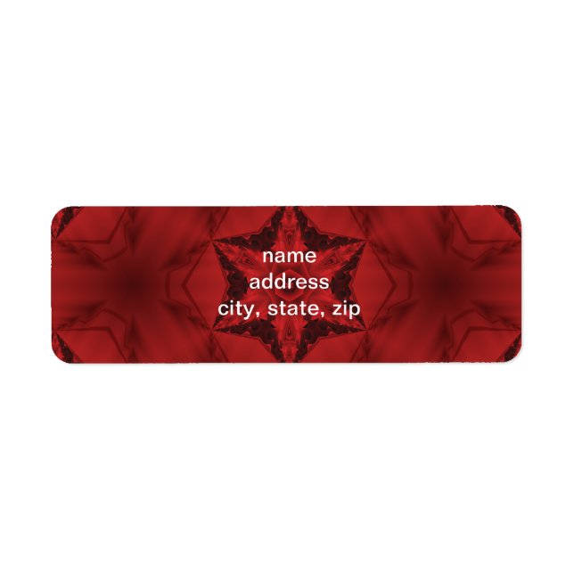 Dark red gothic kaleidoscope  6 point star (Front)
