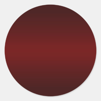 Dark Red Gradient Blank Classic Round Sticker