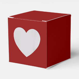 Dark Red Heart Favour Box