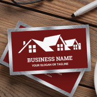 Dark Red House Roofing Construction Roofer