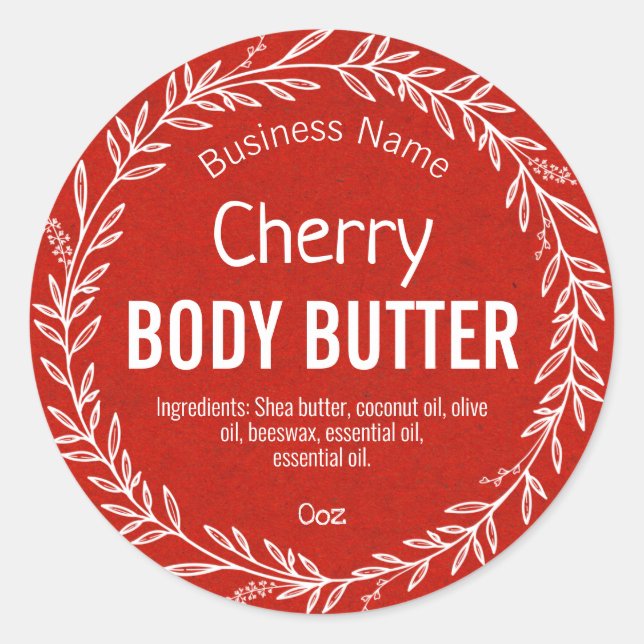 Dark Red Labels Cherry Scented Product (Front)