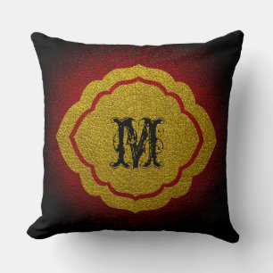Dark Red Leather Cushion
