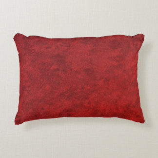 Dark Red Leather Pillow, Designers, Patina Decorative Cushion
