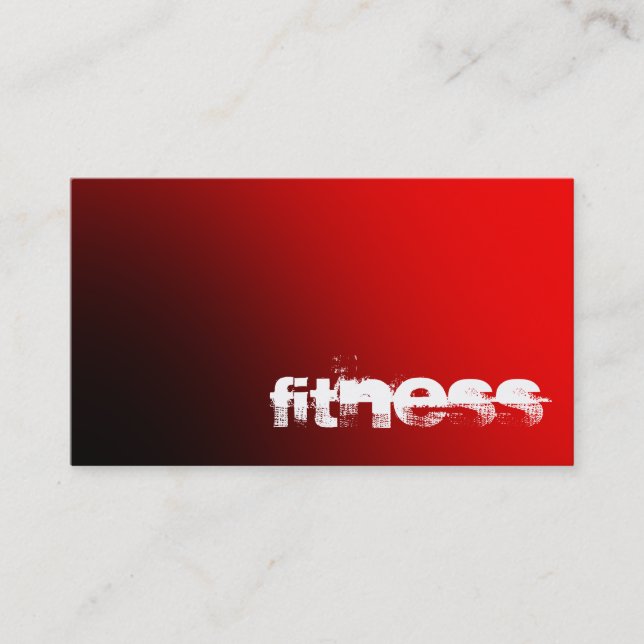 Dark Red Light Fitness Sport Business Card (Front)