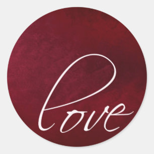 Dark red love stickers