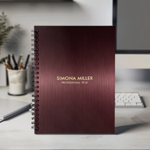 Dark Red Metallic Background  Notebook