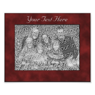 Dark Red Mottled Design Your Photo Template