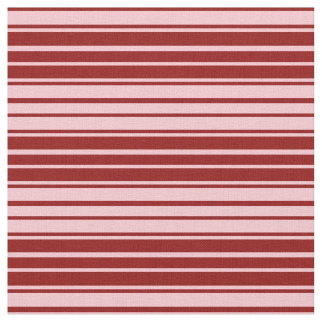 Dark Red & Pink Stripes Fabric (Close Up)