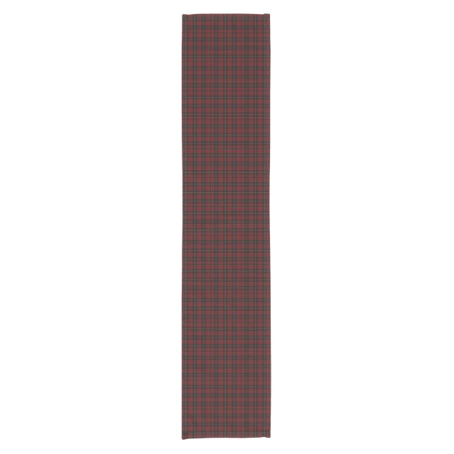 Dark Red Plaid Short Table Runner (Front)