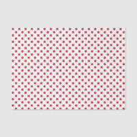 Dark Red Polka Dot on White Tissue Paper
