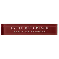 Dark Red Professional Trendy Modern Minimalist