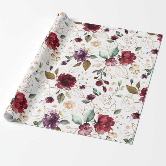 dark floral wrapping paper