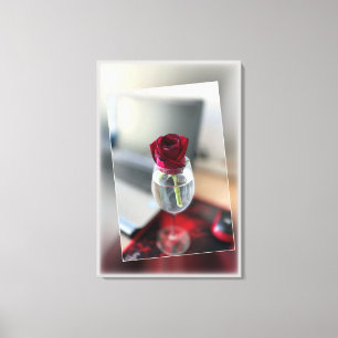 Dark red rose canvas print