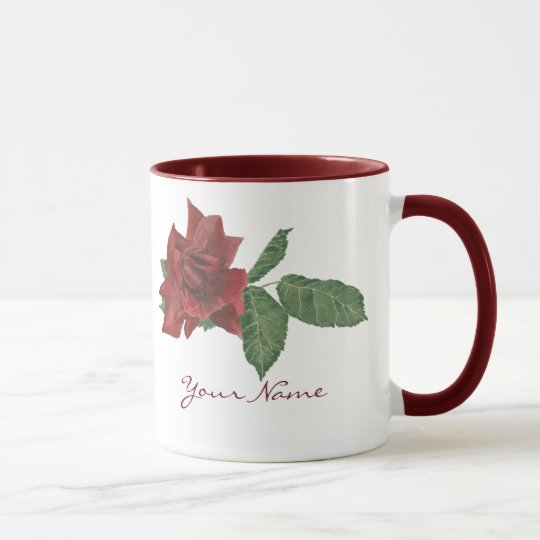 Dark Red Rose Mug