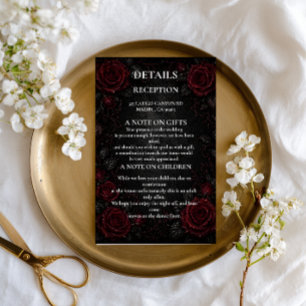 Dark Red Roses Enclosure Card
