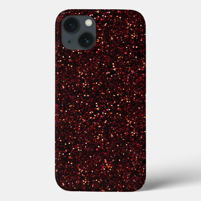 Dark Red Ruby Glitter Print Case-Mate iPhone Case (Back)