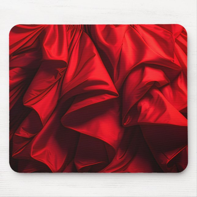 Dark Red Ruffles On A Thick Laptop Desktop Mouse Mat (Front)
