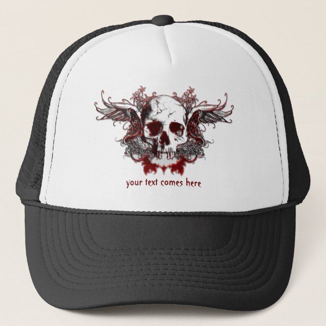 dark red skull Hat (Front)