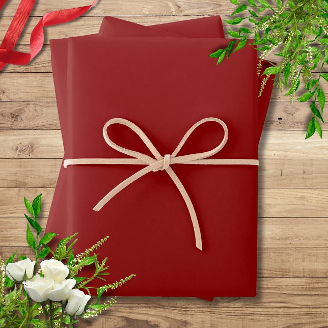 Dark Red Solid Colour | Classic | Elegant  Wrapping Paper Sheet (Creator Uploaded)