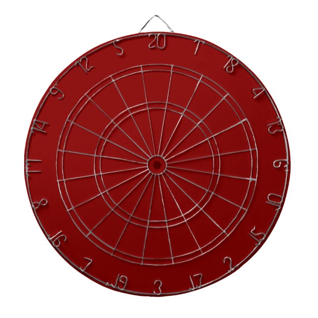 Dark Red Solid Colour Dartboard (Front)