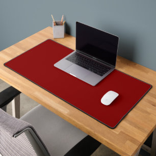 Dark Red Solid Colour Desk Mat