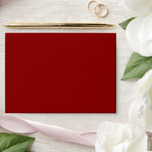 Dark Red Solid Colour Envelope