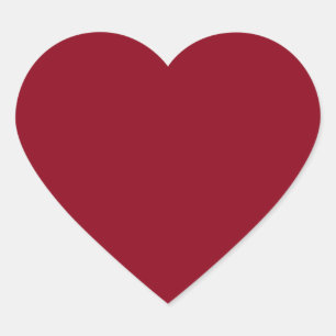 Dark red solid colour heart sticker