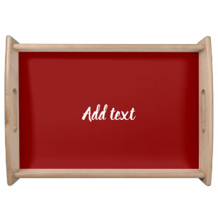 Dark red solid colour template, customisable, serving tray