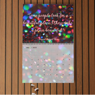 Dark Red Sparkling Custom Timeframe Calendar
