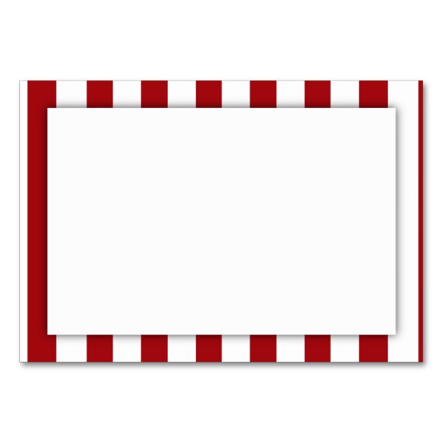 Dark Red Stripes (Add 2nd Colour) Table Number (Front)