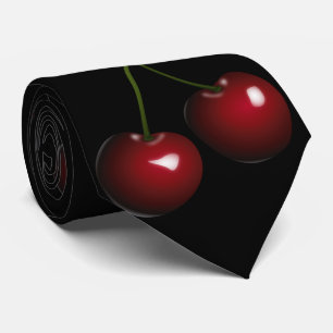 Dark Red Sweet Cherries - Choose Your Colors Tie
