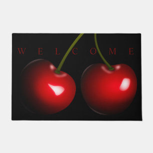 Dark Red Sweet Cherries - Welcome Doormat