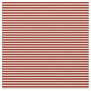 Dark Red & Tan Coloured Stripes Fabric